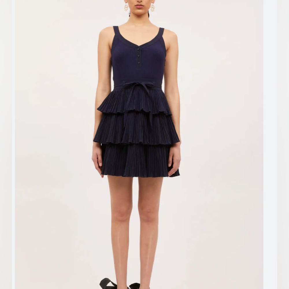 Ulla Johnson Georgia Tiered Mini Combo Dress